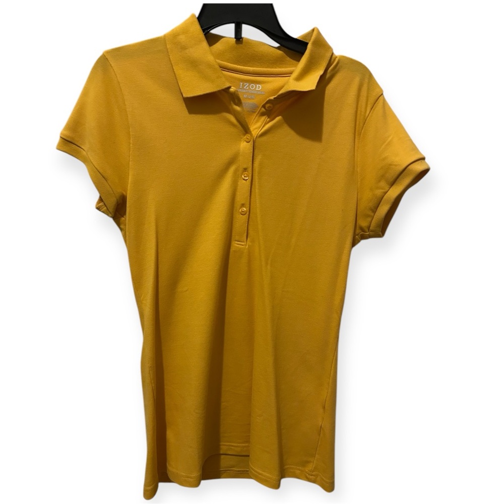 Izod Gold/yellow Fitted Polo Button Down Shirt